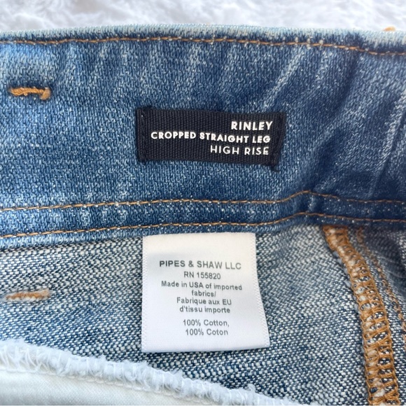 {Veronica Beard} Rinley Straight-Leg Belted Cropped Jeans, Size 25, NWT - Picture 9 of 11